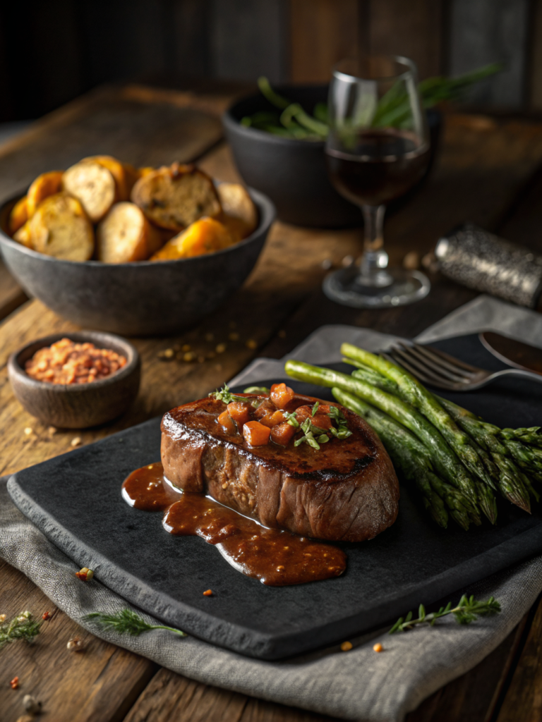 Best homemade elegant Mother's Day elegant dinner plated beautifully, max 125 chars