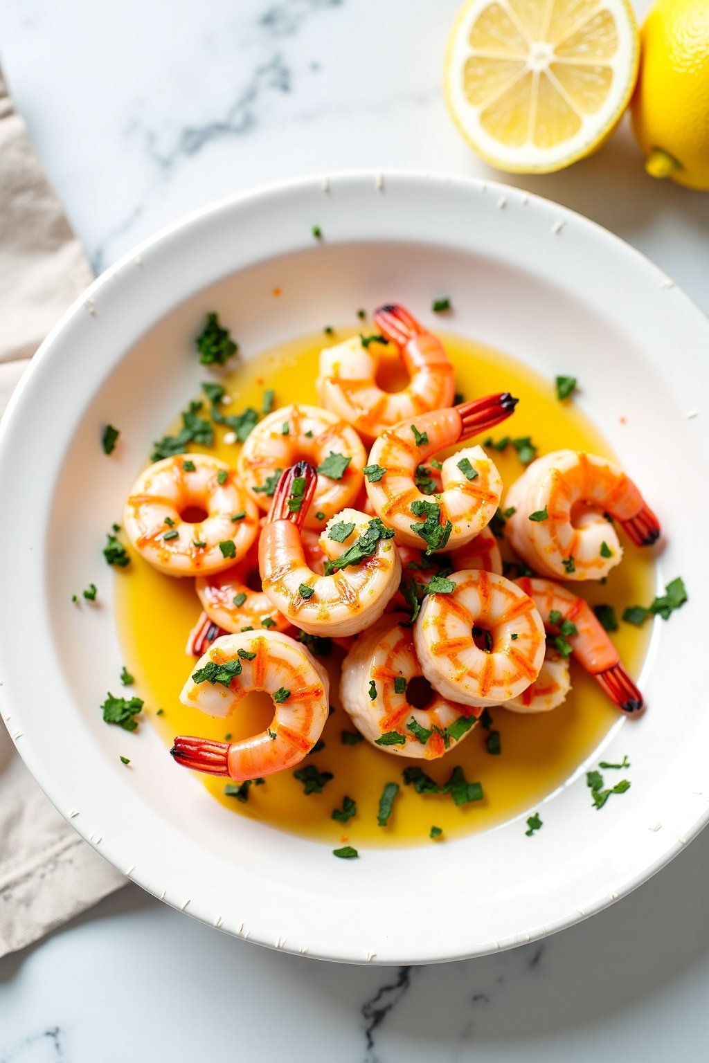 Best Grilled Shrimp Skewers with Lemon Herb Marinade on ceramic dish, vibrant and fresh