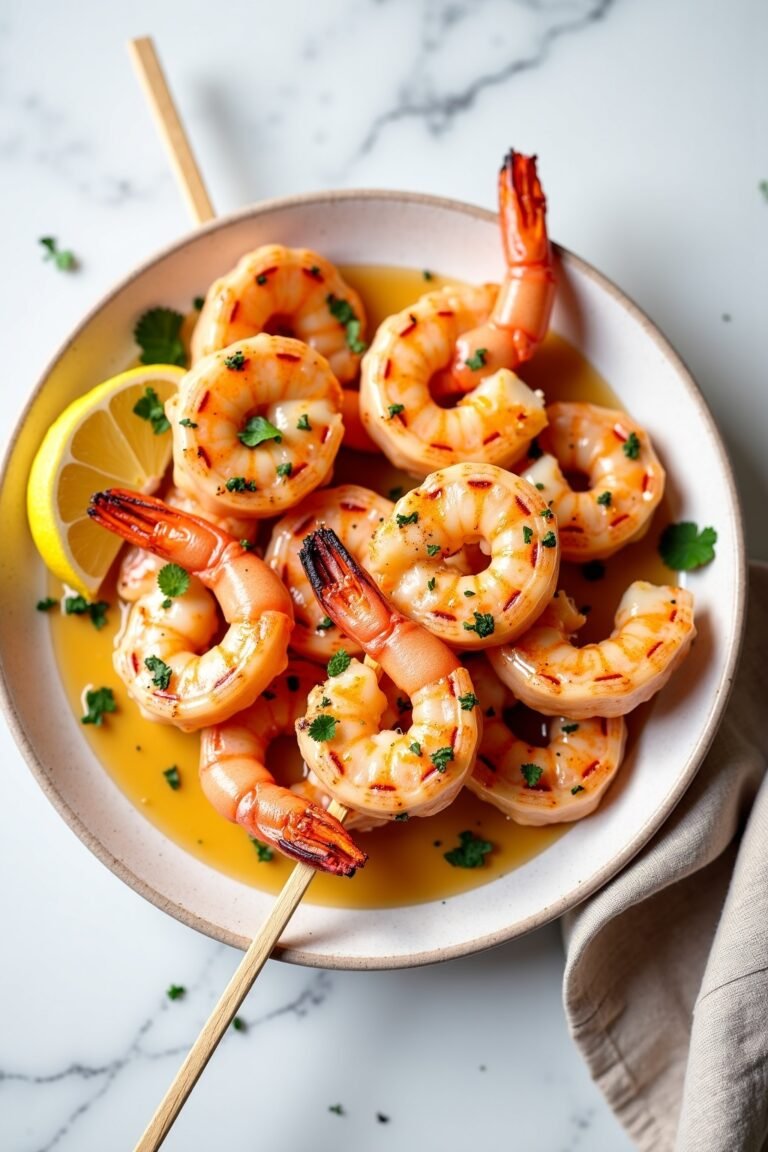 Grilled Lemon Herb Shrimp Skewers: Perfect for a Memorial Day Cookout