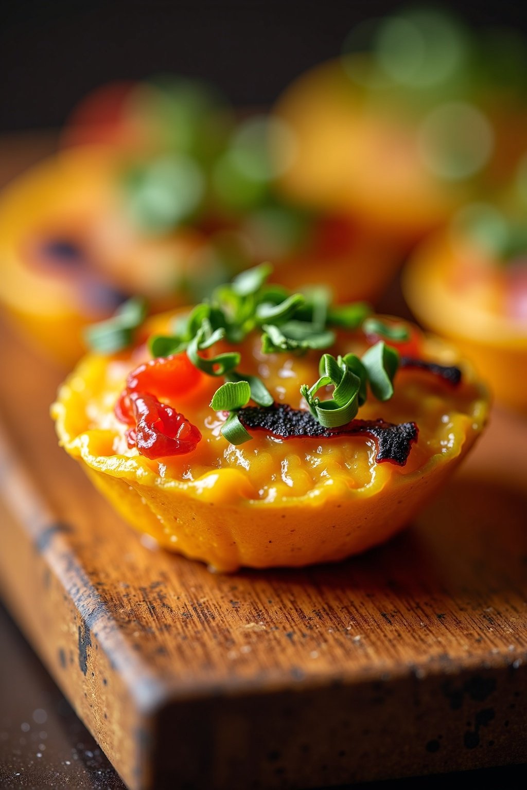 grilled vegetable paella with saffron and citrus cross-section, detailed texture