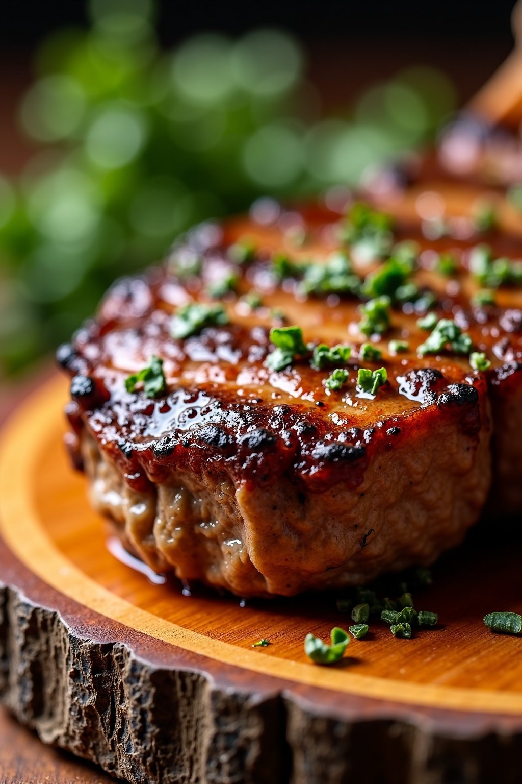 Herb-Crusted Grilled Lamb Chops for Father's Day Celebration cross-section