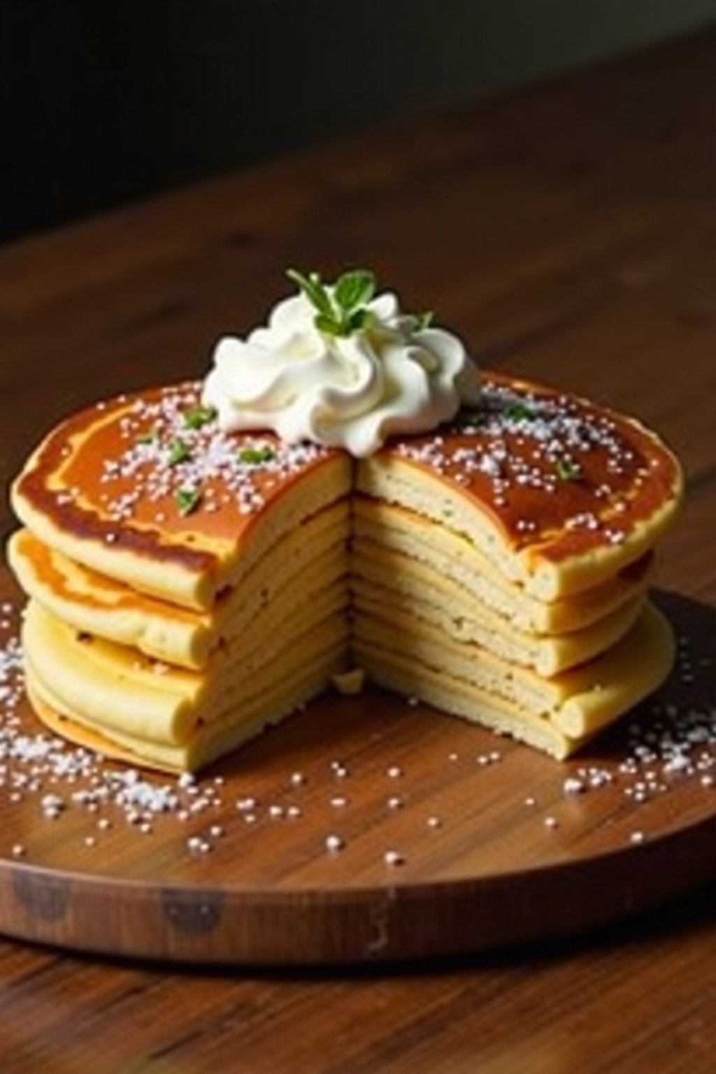 Mother's Day Brunch Pancake Recipe cross-section showing fluffy interior