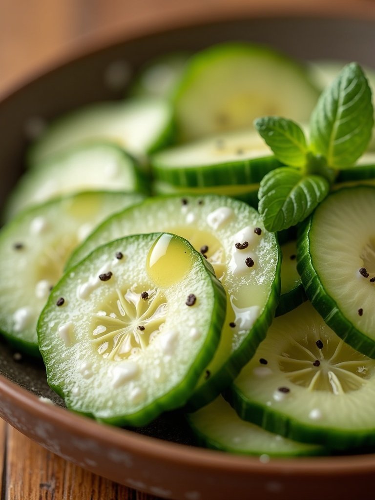 Best Cucumber salad close up