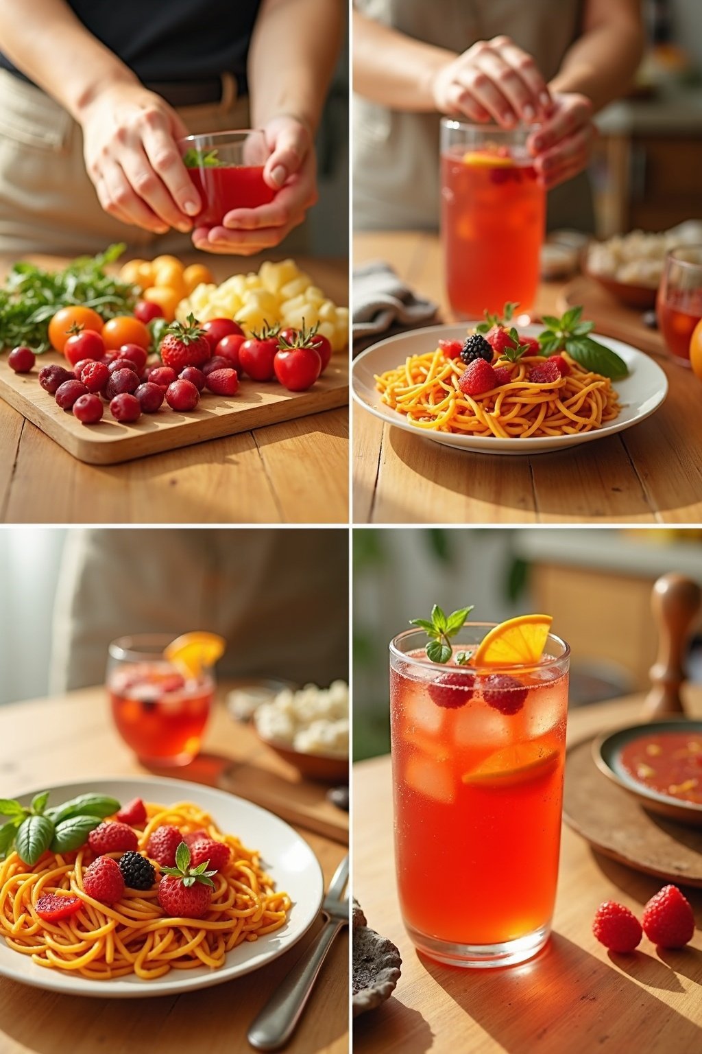 Summer sangria preparation steps