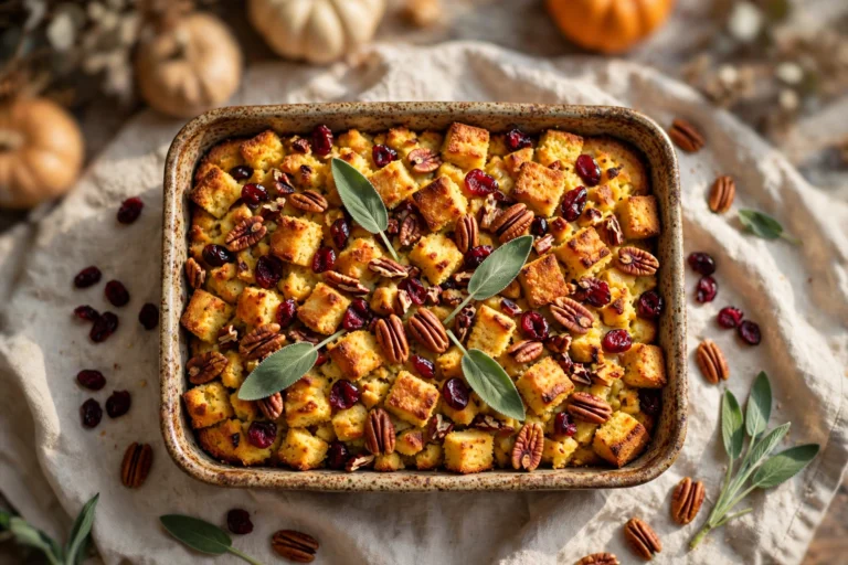Healthy Cornbread Stuffing | Golden, Herby and Light